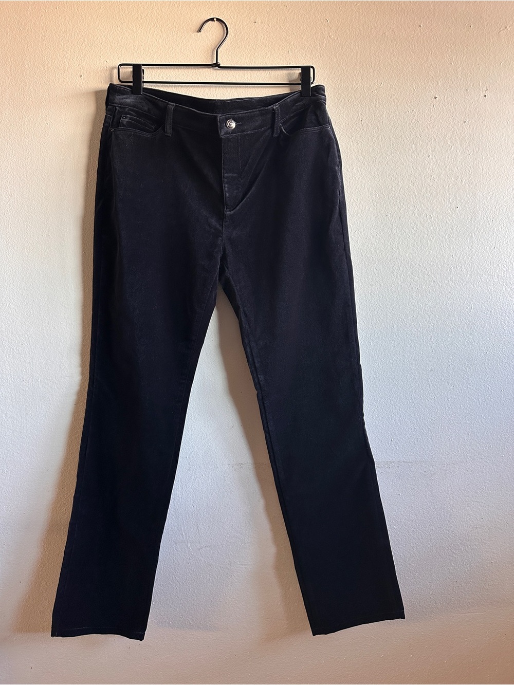 Emporio Armani Black Velvet Straight fit Pants size 31